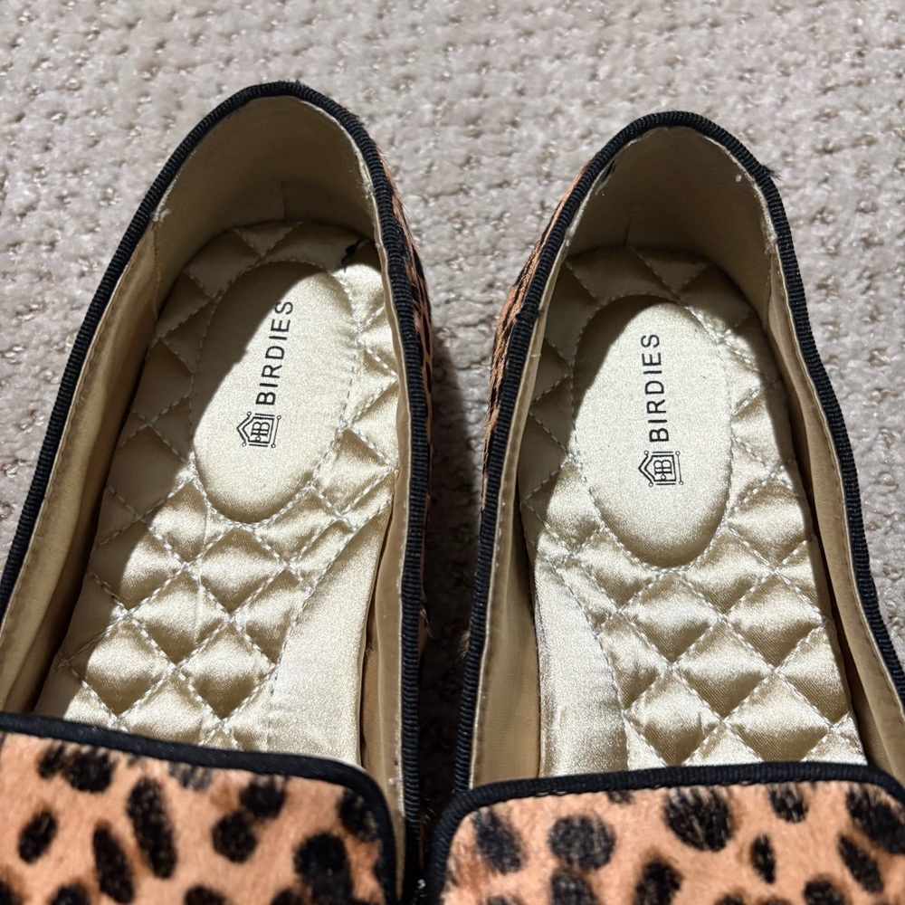 NWOB Birdies The Starling Cheetah Leopard Print Calf Hair Loafer Flats 7 - Picture 7 of 15
